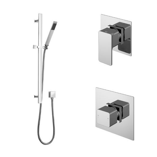 The Nuie One Outlet Bundle Windon is a modern and stylish bath and shower mixer tap that comes with a sleek chrome finish. It comes with a single lever handle that allows you to control the water pressure and temperature with ease. The mixer tap also features a showerhead with a flexible hose that can be adjusted to the desired position for a comfortable and enjoyable shower experience. 