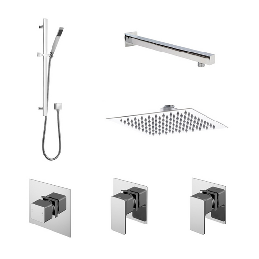 The Nuie Two Outlet Windon Bundle With Stop Tap & Diverter is an excellent bathroom accessory that enhances your showering experience. The bundle includes a stop tap and diverter, allowing you to switch between two different shower outlets and customize your shower experience.