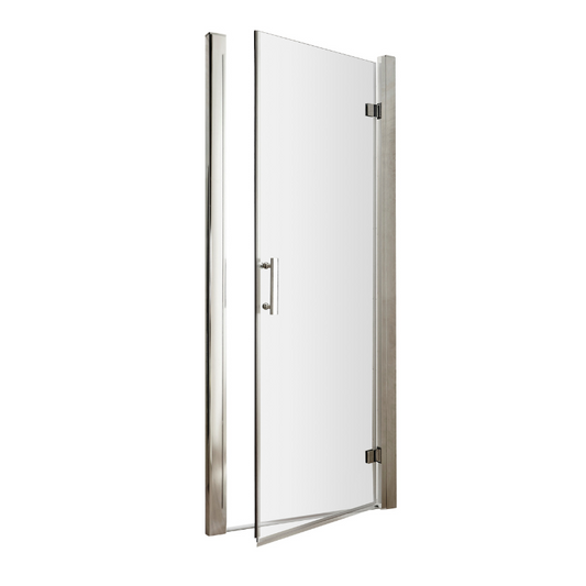 The Nuie Pacific 700mm Hinged Door with 6mm Glass Rounded and Polished chrome frame is an exceptional shower enclosure that oozes both style and quality. The reversible outward opening hinged door adds convenience and versatility to any bathroom. The 6mm toughened safety glass ensures durability and peace of mind. The rounded T bar handle not only adds a touch of elegance but also enhances functionality.