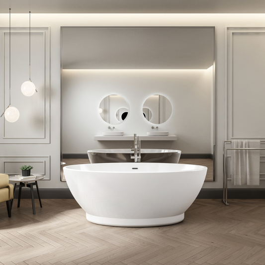 The Charlotte Edwards Shard Gloss White Bath is a striking and modern piece that will add a sleek and sophisticated touch to any bathroom. Crafted from high-quality materials, this bath features a glossy white finish that creates a crisp and clean look. The geometric design of the bath has a contemporary feel, with angular lines and sharp corners giving it a stylish edge.