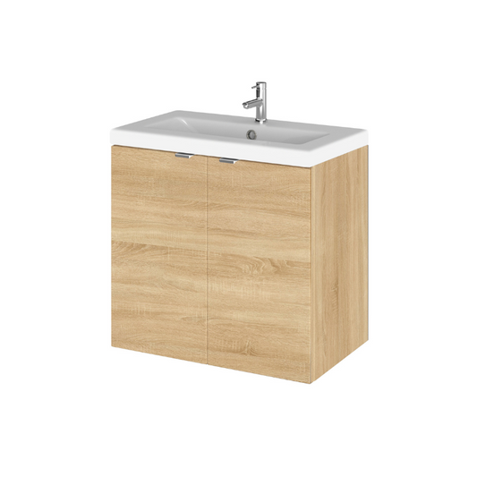 The Hudson Reed Fusion Natural Oak Vanity Unit is a stunning choice for any bathroom, offering a calming effect with its natural oak finish that beautifully contrasts with our range of ceramic basins. The full depth units provide ample storage space, ideal for a busy family bathroom where organisation is essential.