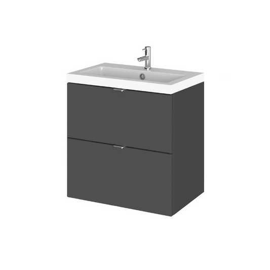 The Hudson Reed Fusion Gloss Grey Vanity Unit is a sleek and stylish choice that will elevate the look of any modern bathroom. Its glossy grey finish allows for easy coordination with our fitted furniture ranges, creating a cohesive and contemporary feel in your space.