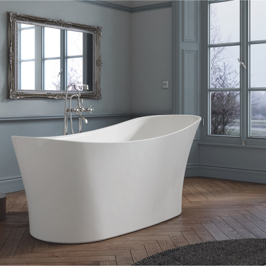 Unwind in complete relaxation with the alluring appeal of the Ebony bathtub, specifically designed with gracefully sloping lines to deliver ample head support, promoting a feeling of peacefulness and serenity.