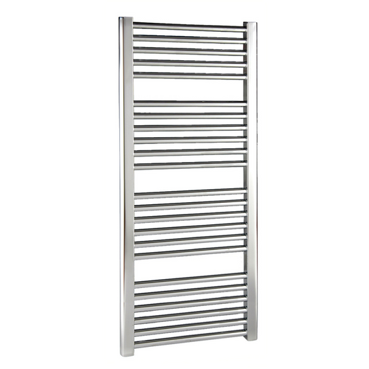 The Nuie Straight Ladder Rails not only offer an elegant and contemporary design with its sleek lines and trendy finish, but it also brings functionality to your bathroom. The towel rail is suitable for use with heating elements, providing you with warm towels all year round.