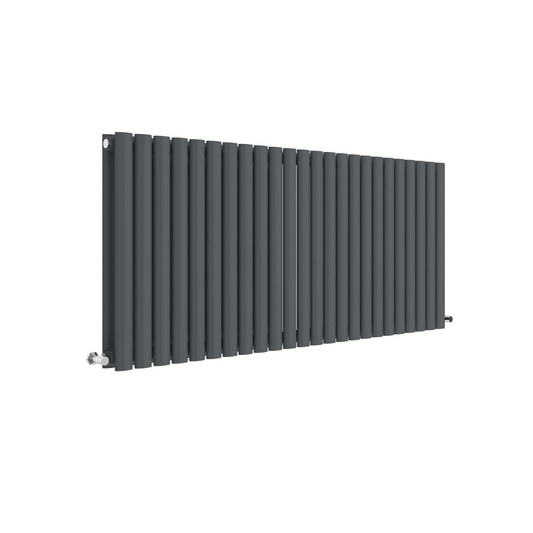The Nuie Revive Double Panel Radiator is truly a stylish addition to any room. Its anthracite colour adds a touch of elegance and sophistication, enhancing the overall aesthetic appeal of the space. Not only does it look great, but it also comes complete with fixing screws for easy installation, making the process hassle free.