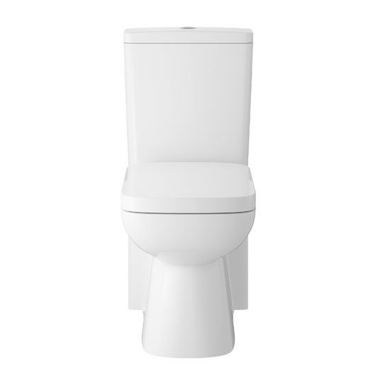 The Hudson Reed Arlo Compact Flush To Wall Pan, Cistern, and Seat is a modern and stylish toilet that is perfectly designed to fit in smaller bathrooms. The pan is made using high quality ceramic material and features a sleek, contemporary design. The pan is connected directly to the wall, which gives it a streamlined, minimalist look.