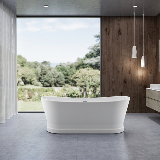 The Charlotte Edwards Jupiter Slipper Bath is an elegant and luxurious freestanding bathtub that offers a great combination of style and comfort. It is made of high-quality acrylic material that is durable, scratch-resistant, and easy to clean and maintain.