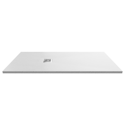 The Nuie Rectangular White Slimline Shower Tray is a sleek and stylish addition to any contemporary modern bathroom. With its slimline height of 32mm, it offers a streamlined and minimalist look. The slate textured finish adds a touch of sophistication, while the square wastes design, supplied separately, enhances its functionality. 