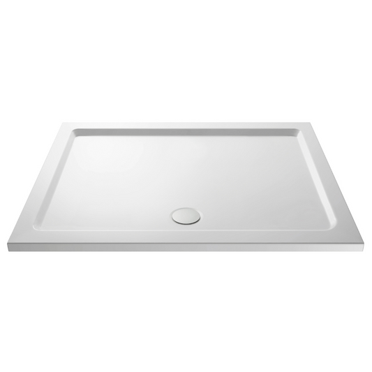 The Nuie Rectangular White Slimline Shower Tray is a fantastic choice for those looking to create a modern and contemporary wetroom design. The easy-to-fit Pearlstone Matrix features screw retention for secure leg set attachment, ensuring a hassle-free installation process. With a flat underside, levelling and placement are made even easier, allowing for a smooth and seamless finish. The slimline design, at just 40-45mm high, offers a sleek and minimalist look that complements any bathroom aesthetic. 