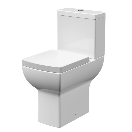 The Nuie Ava Comfort Height Rimless Toilet Pan, Cistern & Seat is a modern and stylish toilet set designed to offer comfort, functionality, and efficiency. The toilet pan features a rimless design, which ensures that there are no hidden areas where dirt or bacteria can accumulate, making it easy to clean and maintain high levels of hygiene.