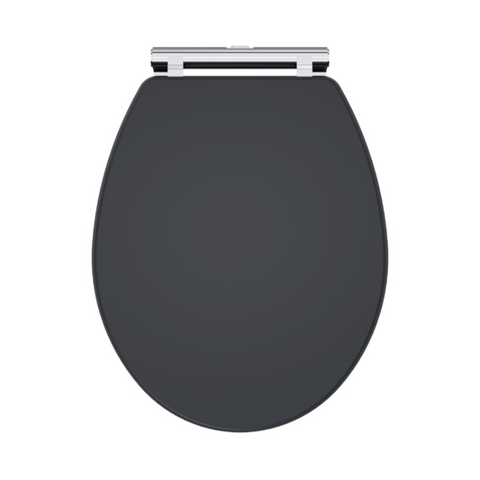 The Nuie Classique Satin Anthracite Soft Close Wooden Toilet Seat is a perfect blend of style and durability. Made from high quality materials, this wooden seat is designed to offer comfort and longevity. The beautiful satin anthracite finish gives your bathroom a touch of elegance, while the soft close mechanism ensures a gentle and quiet close every time. With easy installation and universal fittings, this seat is compatible with most toilet models.