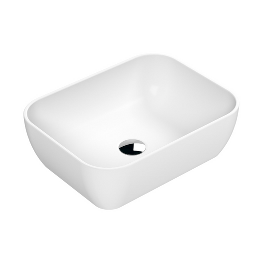 The Nuie Luxe Square Vessel is a beautifully designed bathroom sink that features a sleek and modern look. It has a contemporary square shape with rounded corners and a clean white finish that makes it perfect for any bathroom decor. The sink is made from high quality ceramic material which provides excellent durability and long lasting performance. It measures 455mm in length, 325mm in width and 135mm in height which makes it a good size for most small to medium-sized bathrooms.