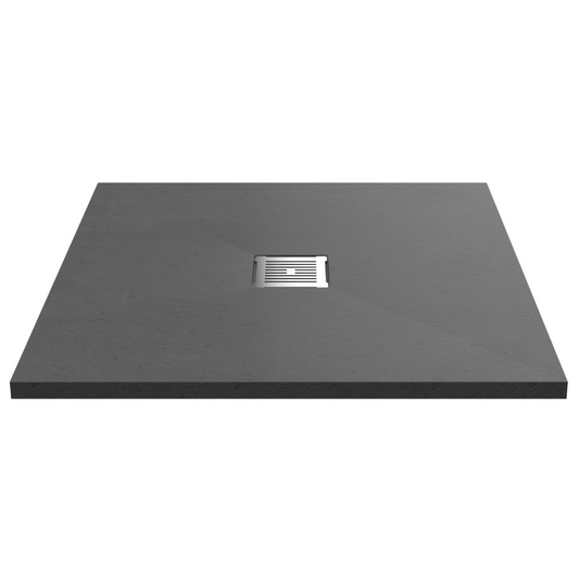 The Nuie Square Slate Grey Slate Slimline Shower Tray is the perfect addition to any contemporary modern bathroom. Its sleek and stylish design makes it an ideal choice for those who want to create a minimalist and chic look. The tray stands at a slimline height of 32mm, making it easy to step in and out of the shower.