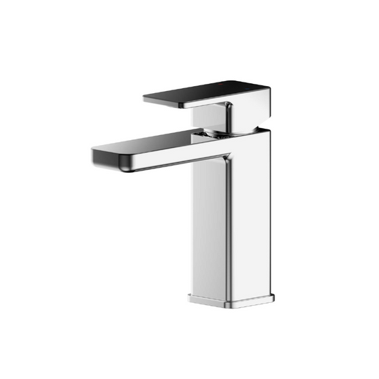 The Nuie Windon Mini Chrome Basin Mixer with Push Button Waste is a stylish and practical addition to any modern bathroom. Its sleek angular design and luxurious chrome finish provide a contemporary look that complements any decor.
