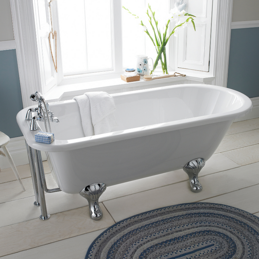 The Old London Barnsbury Freestanding Bath is a stunning addition to any traditional bathroom, offering a timeless focal point that exudes classic charm and sophistication.