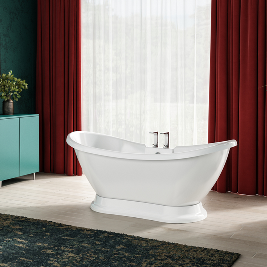 The Charlotte Edwards Trafalgar Gloss White Slipper Bath is a stylish and elegant addition to any bathroom. This slipper bath features a smooth, glossy white finish that adds a touch of luxury to your bathing experience. Made from high-quality materials, it is designed to last for years to come.